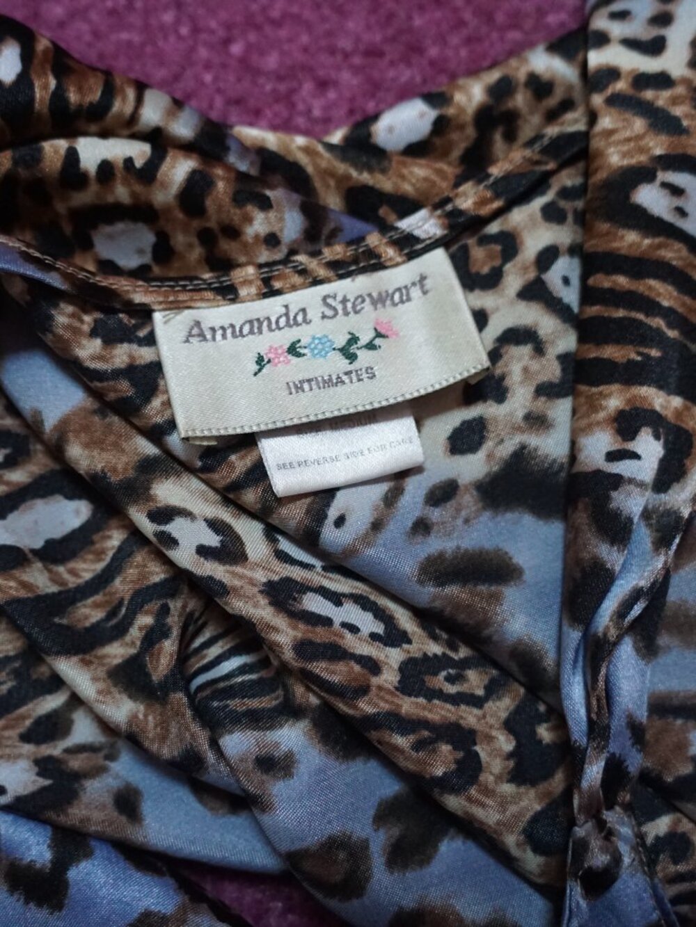 Vintage Amanda Stewart leopard print slip mini dress  Size M - Picture 5 of 5